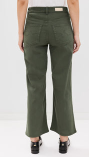 Saige Wide Leg Crop Dark Thyme