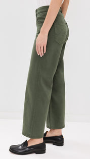 Saige Wide Leg Crop Dark Thyme