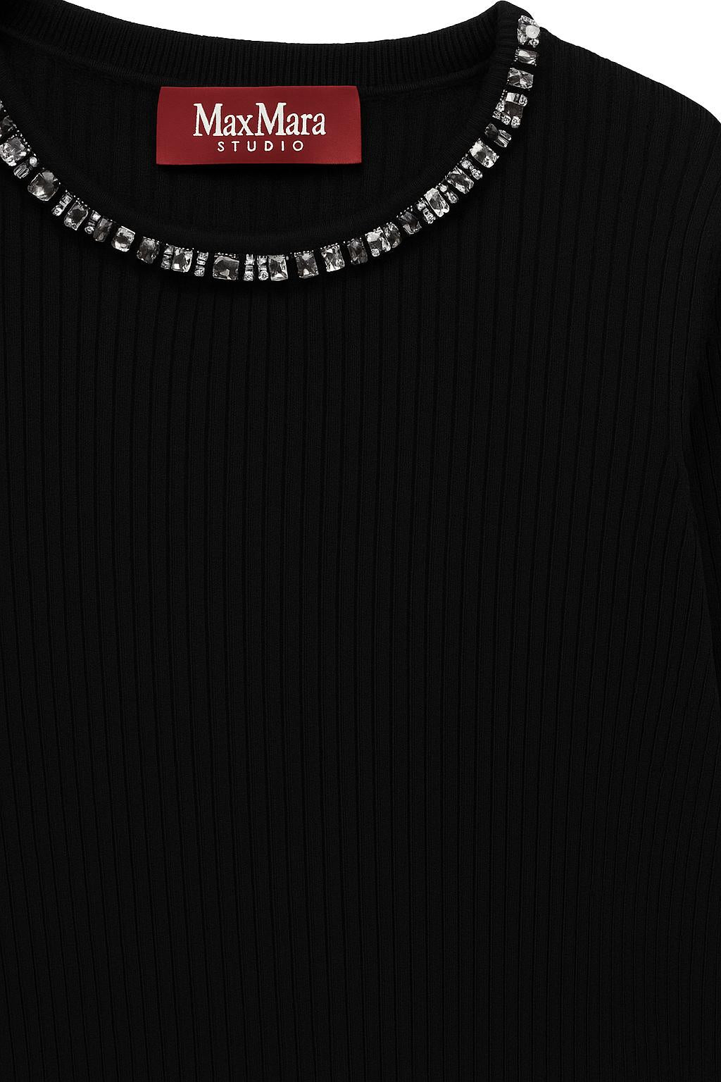 Ribbed Wool Jumper black