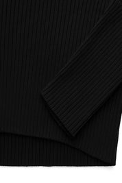 Ribbed Wool Jumper black