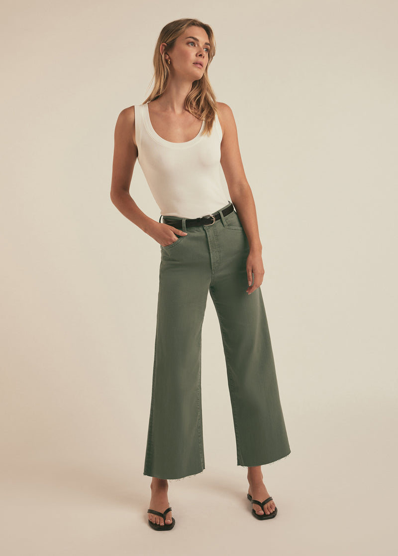 The Mischa Khaki Wide Leg Pant