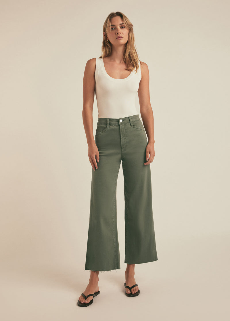 The Mischa Khaki Wide Leg Pant