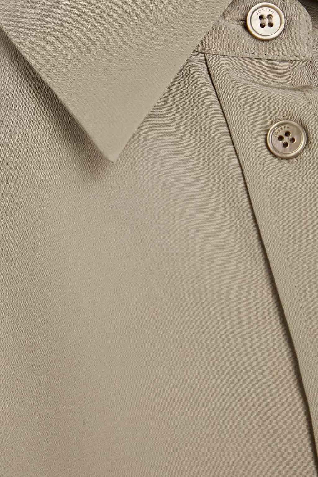 Joe Silk Crepe Pewter Shirt