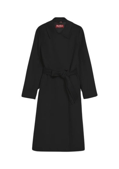 Collage Black Wool Coat
