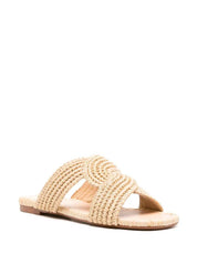 Prado Raffia Beige Flats