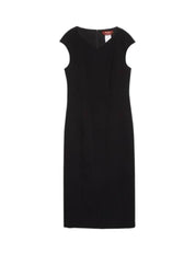 Ulla Black Slim V-Neck Dress