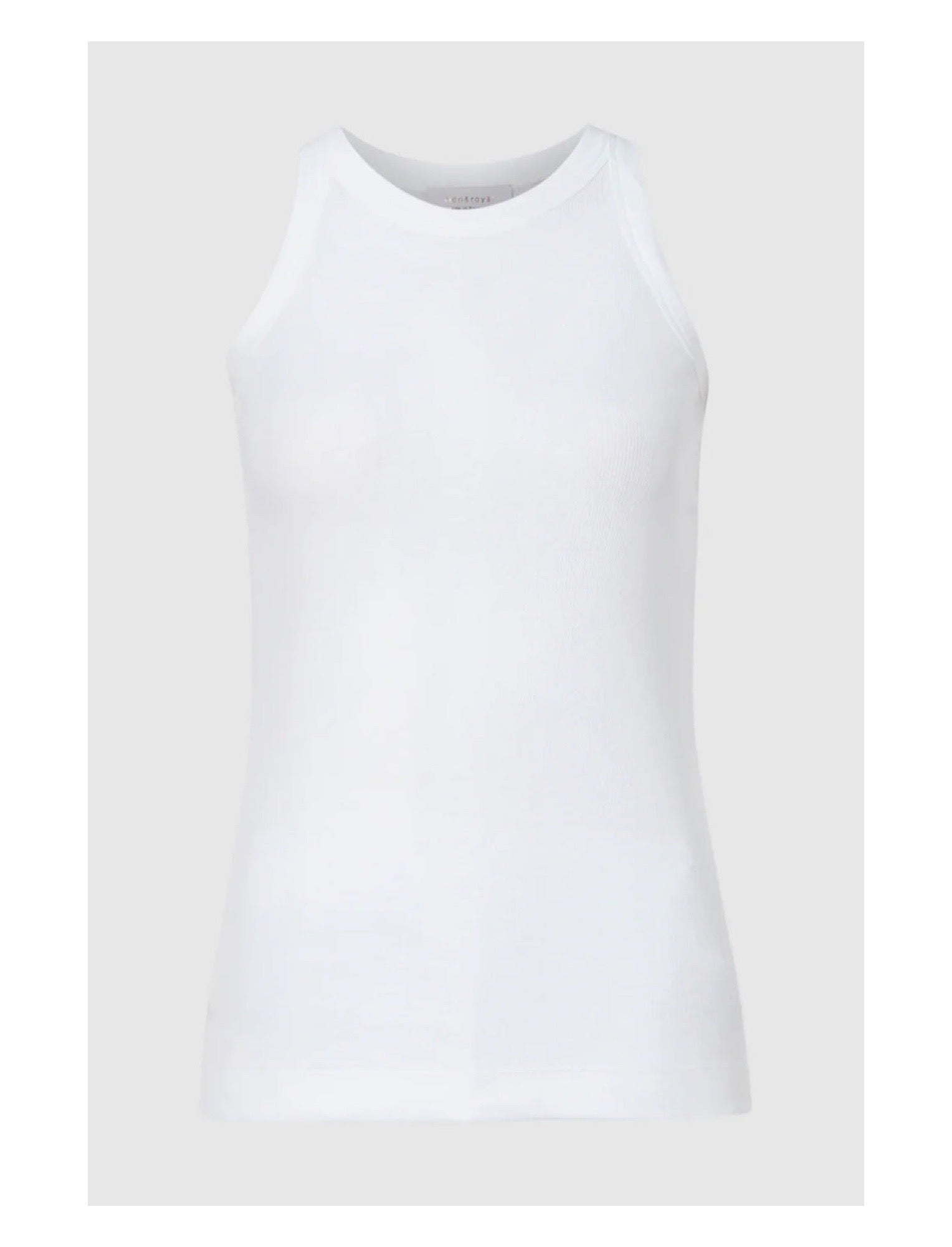 Organic Rib Top White Singlet