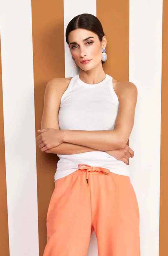 Organic Rib Top White Singlet