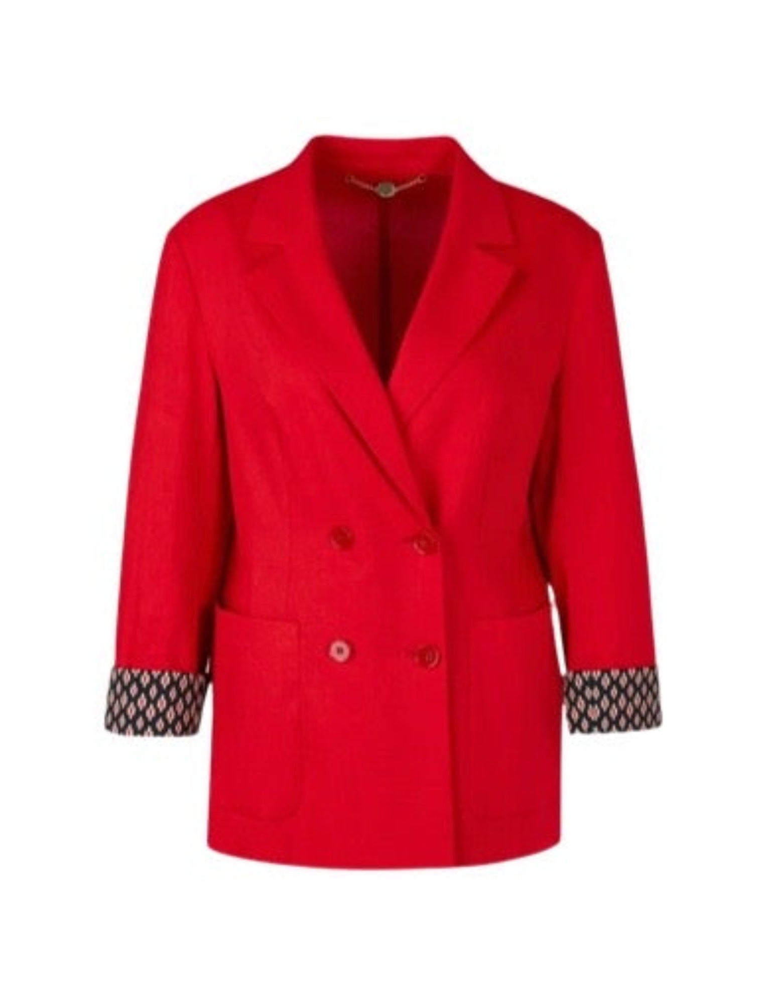 Red linen sales jacket womens