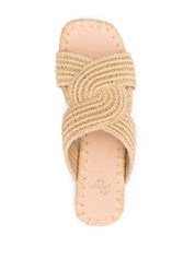 Prado Raffia Beige Flats