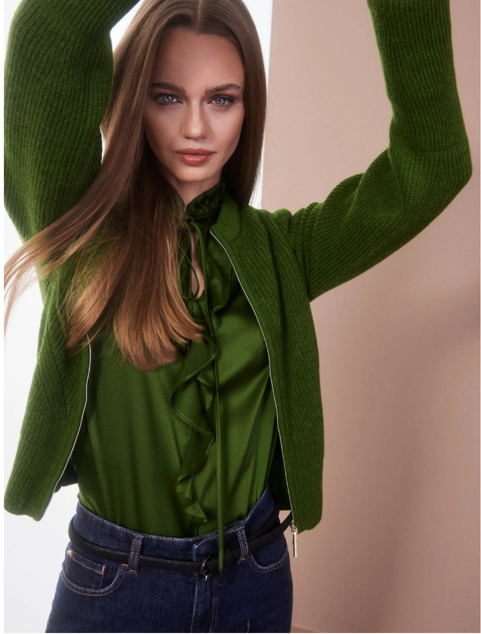 Silk Blouse with ruffles