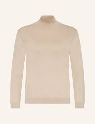 Turtleneck sweater with silk