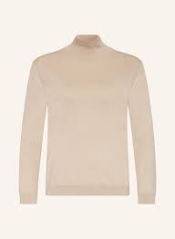 Turtleneck sweater with silk