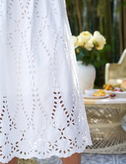 Grace Midi Eyelet Shirtdress white