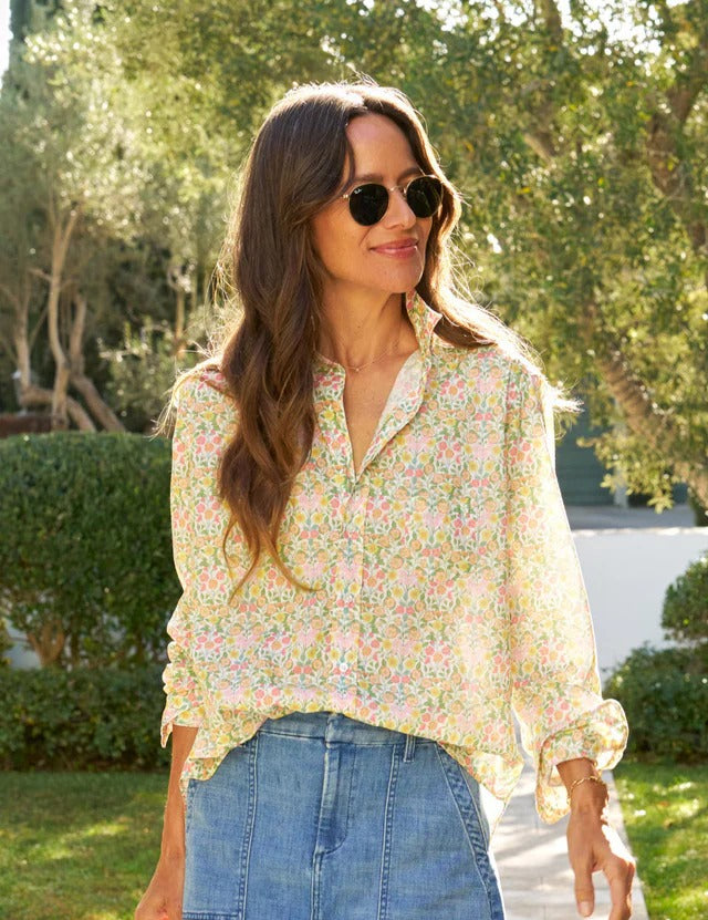 Eileen relaxed button up shirt liberty print