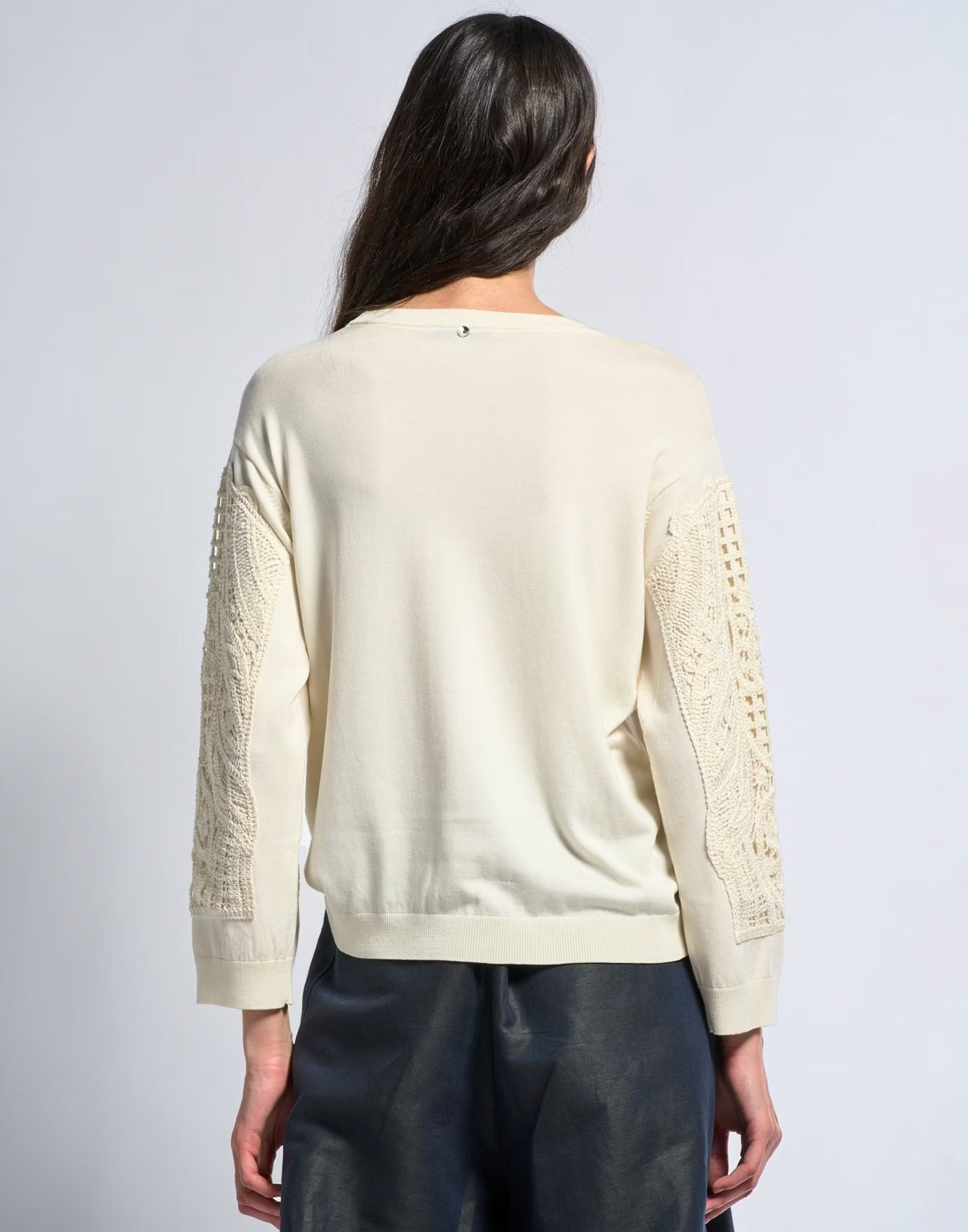 Commendable Embroidered Sweater in silk-lyocell