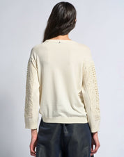 Commendable Embroidered Sweater in silk-lyocell