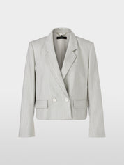 Short blazer with pinstripes