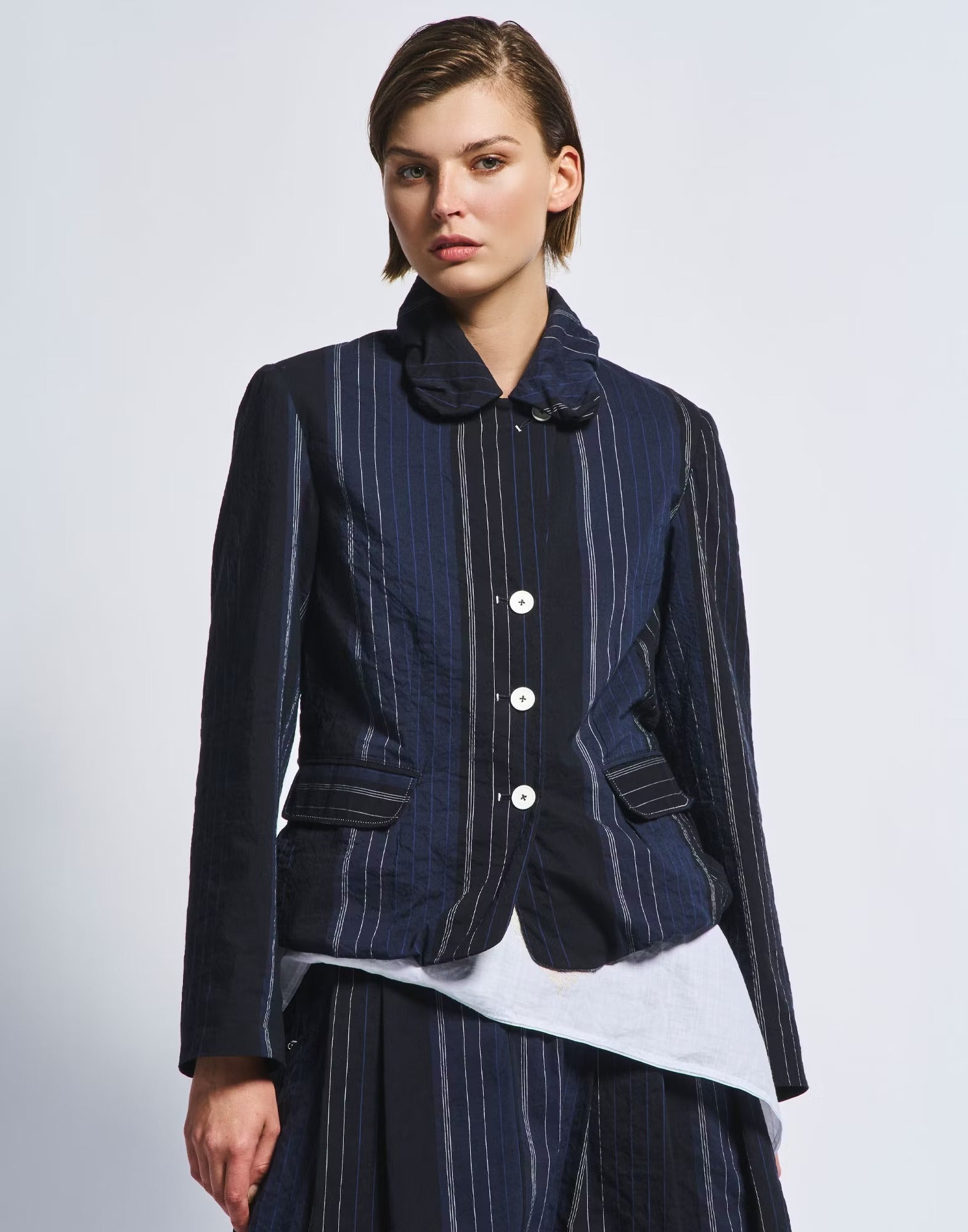 Hearsay Pinstriped cotton jacket