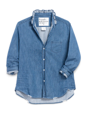 Eileen Ruffle Collar Button-Up Shirt