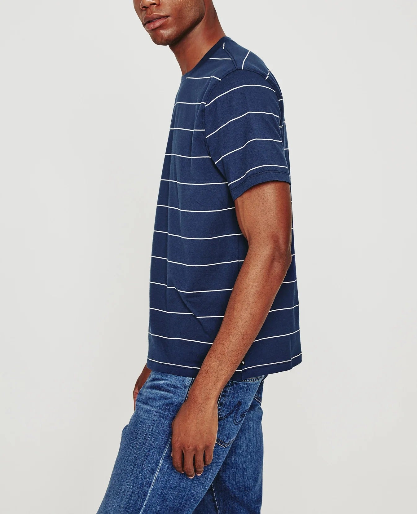 Bryce Stripe Navy/Ivory Crew