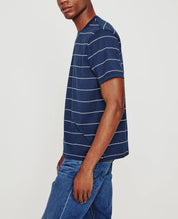 Bryce Stripe Navy/Ivory Crew