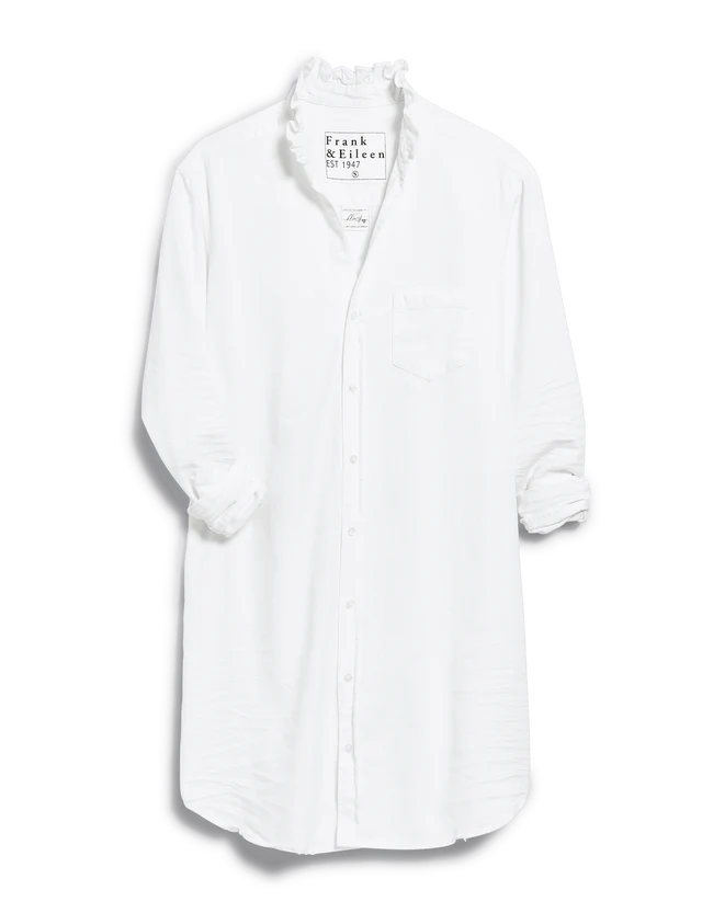 Mary Ruffle  Collar Shirtdress