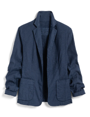 Dublin Tailored Linen Blazer Navy