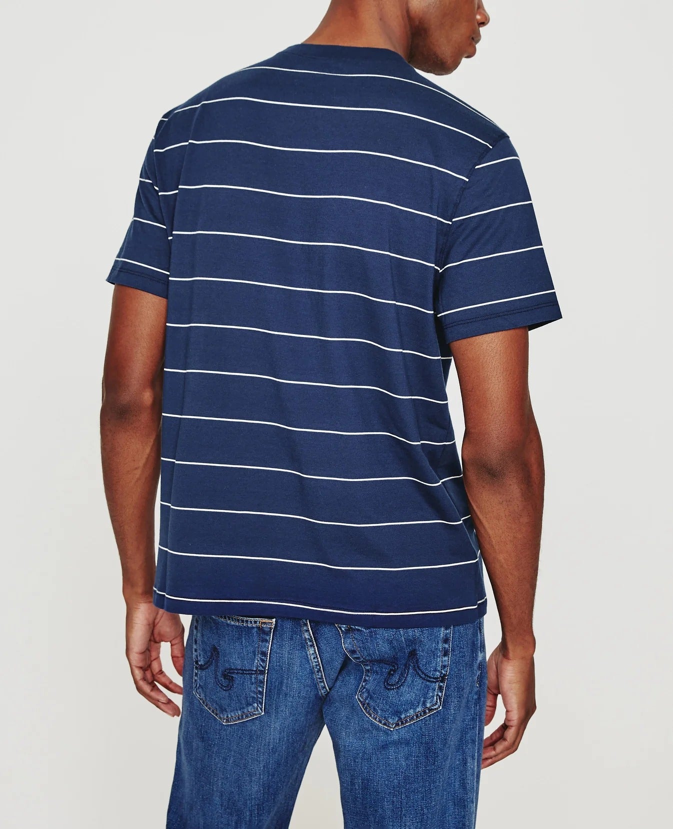 Bryce Stripe Navy/Ivory Crew