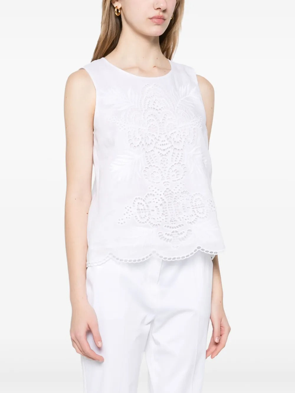 Efeso White Embroidered Top