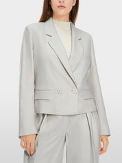 Short blazer with pinstripes