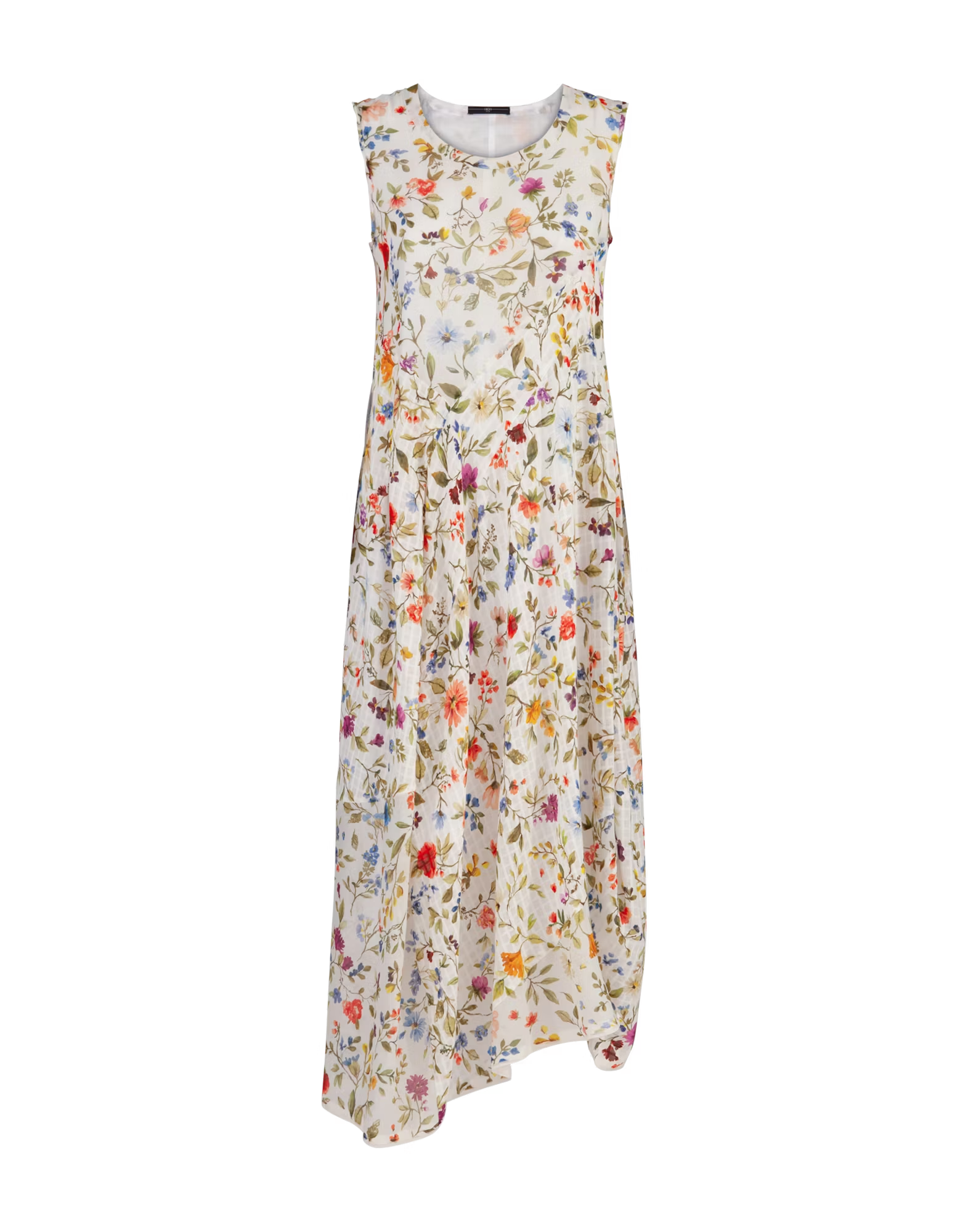 Awakening Silk and cotton white dress with floral print