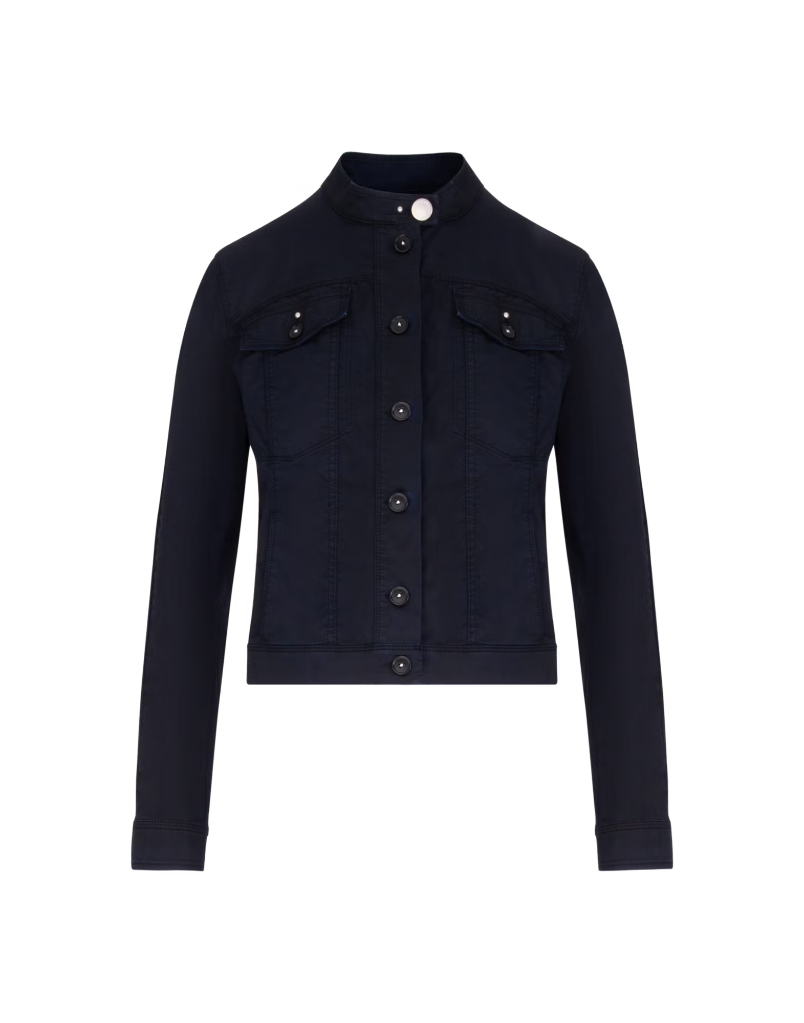 Energetic Navy ombré cotton satin jacket
