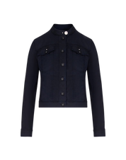 Energetic Navy ombré cotton satin jacket