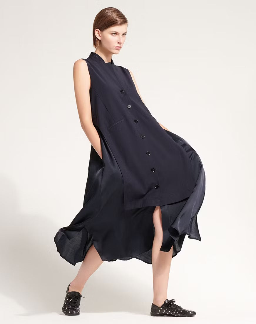 Astounding Navy Shirtdress