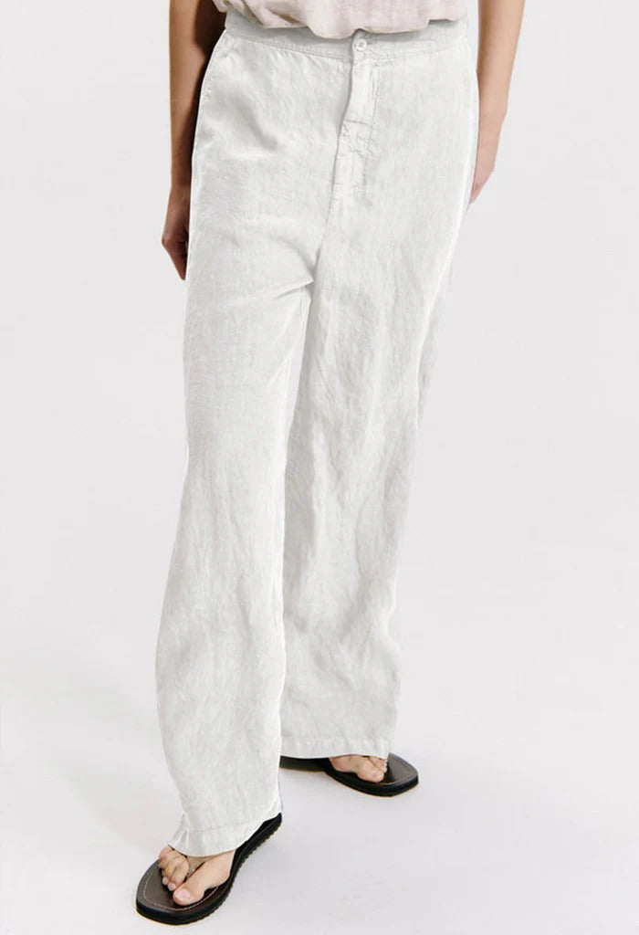 Linen wide leg pant