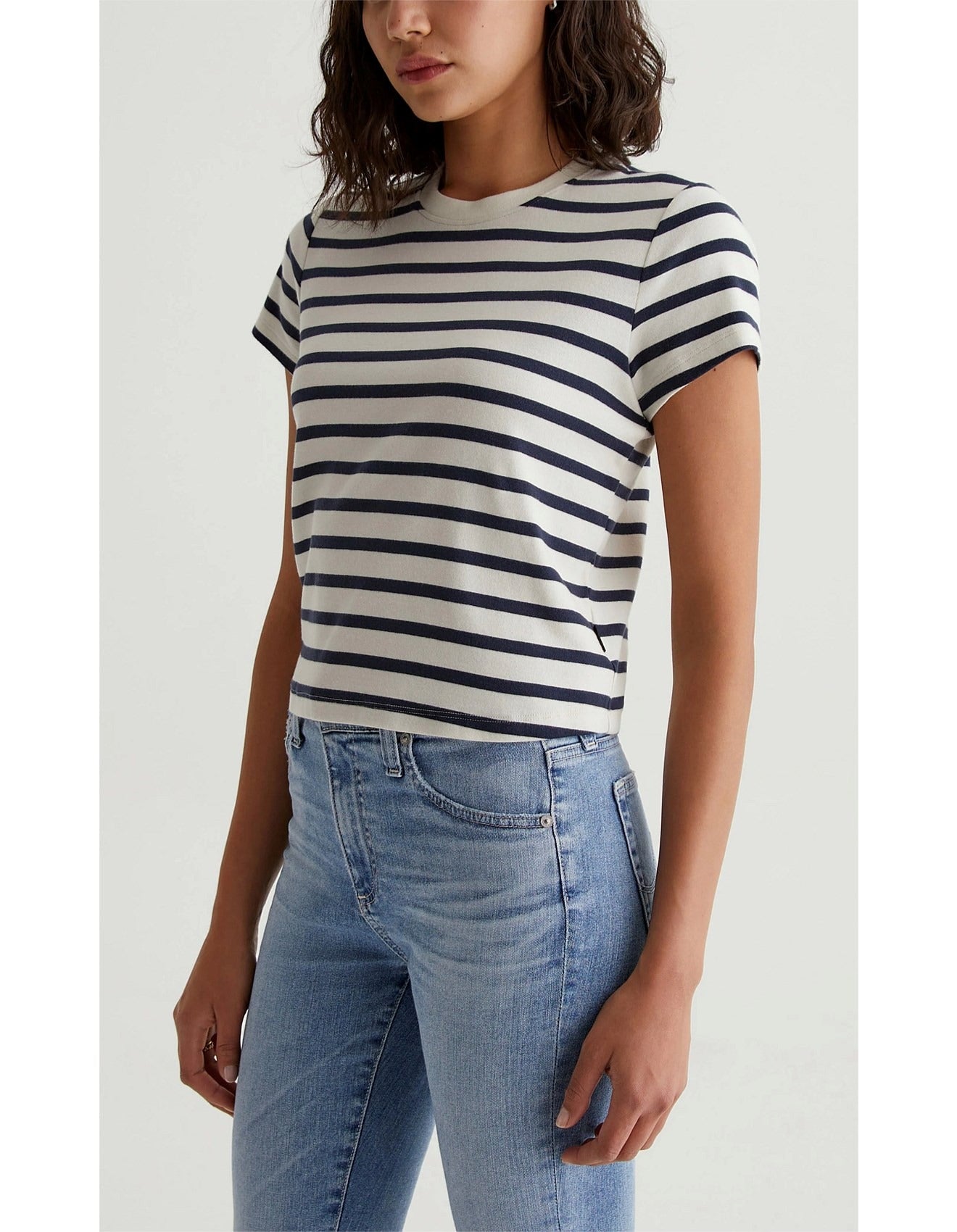 Sadie Crew  Stripe 90'S Vintage Crop T-Shirt