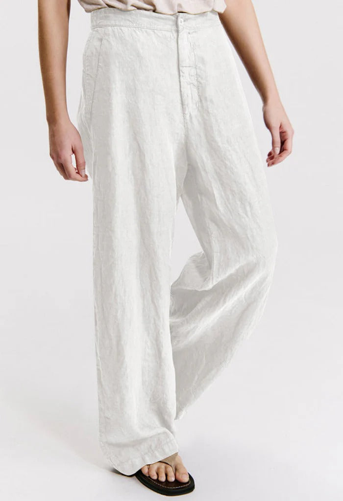 Linen wide leg pant