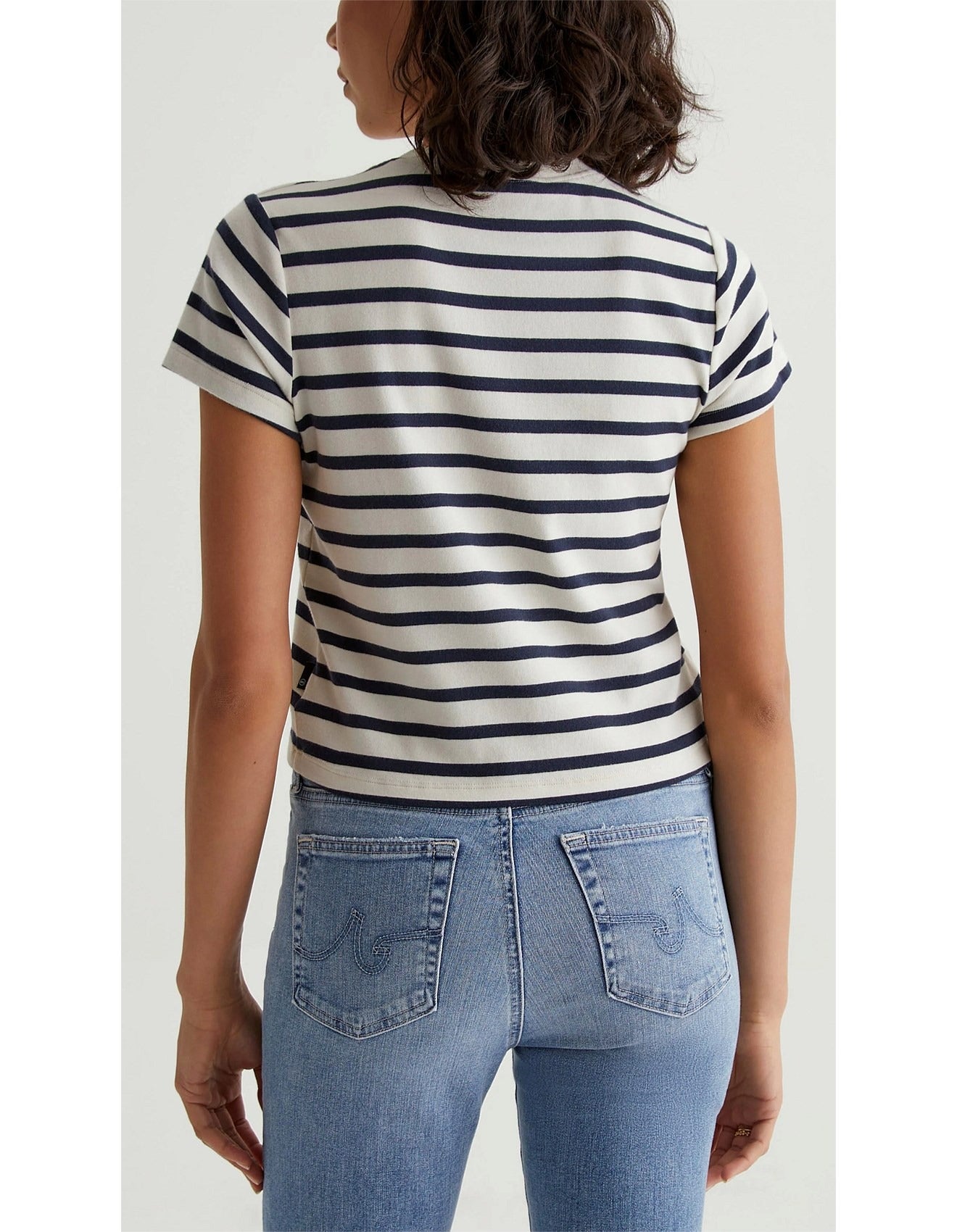 Sadie Crew  Stripe 90'S Vintage Crop T-Shirt