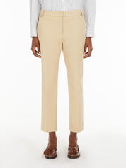Stretch cotton cigarette trousers