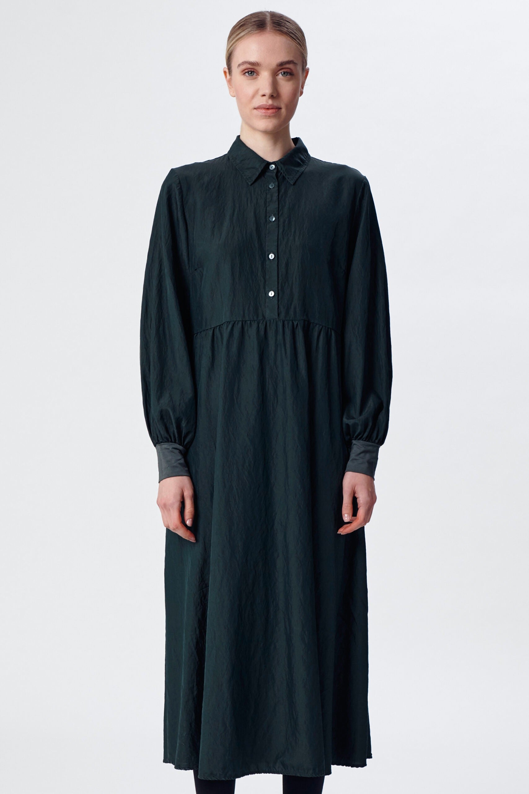 Silk Blend Dress Green