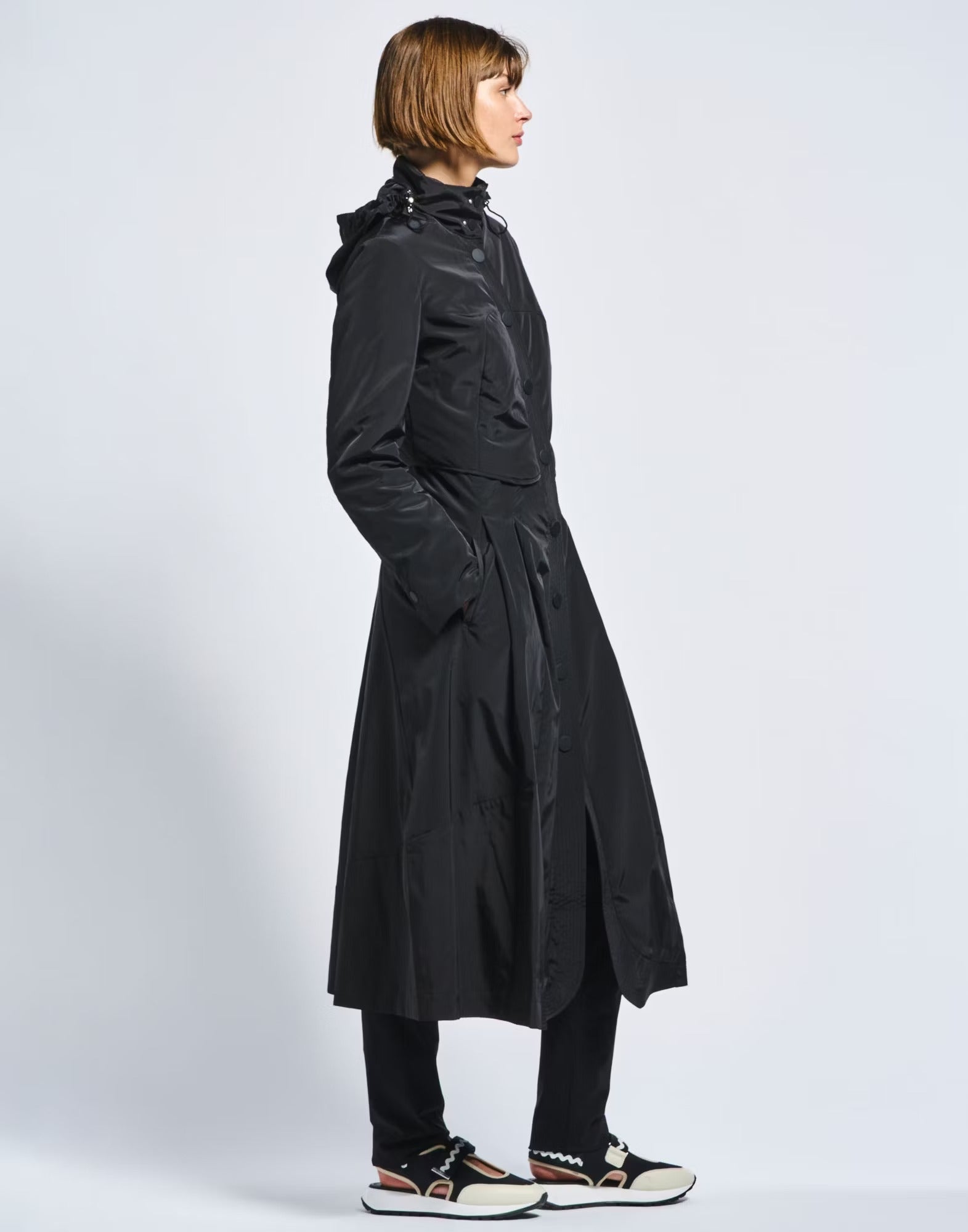 In-depth Black midi parka