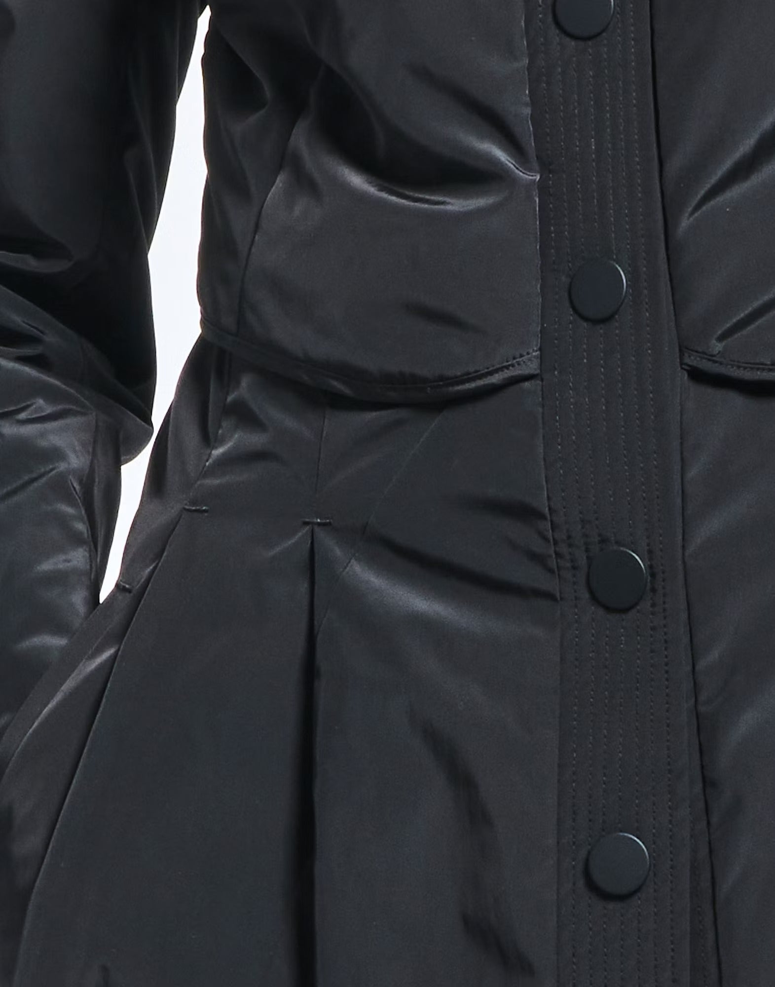 In-depth Black midi parka