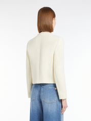 Off White Wool Blend Jacket