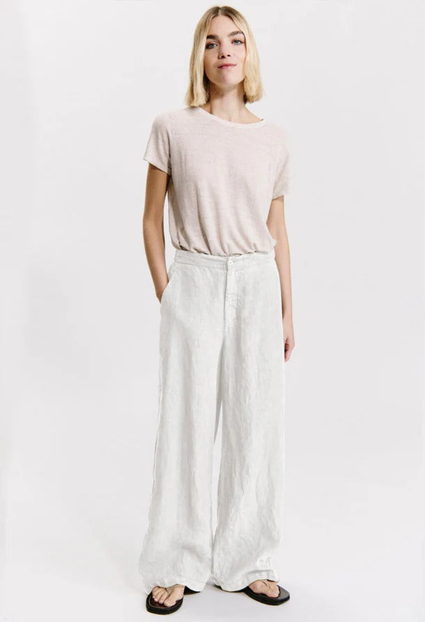 Linen wide leg pant