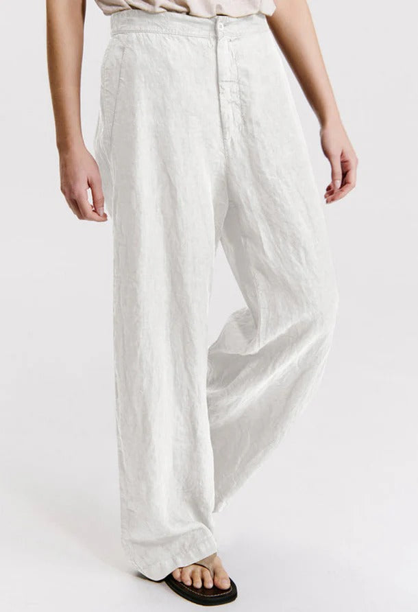 Linen wide leg pant