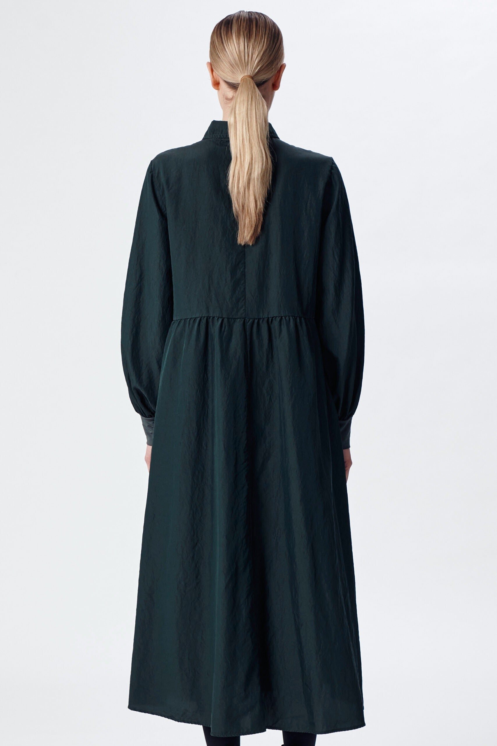 Silk Blend Dress Green