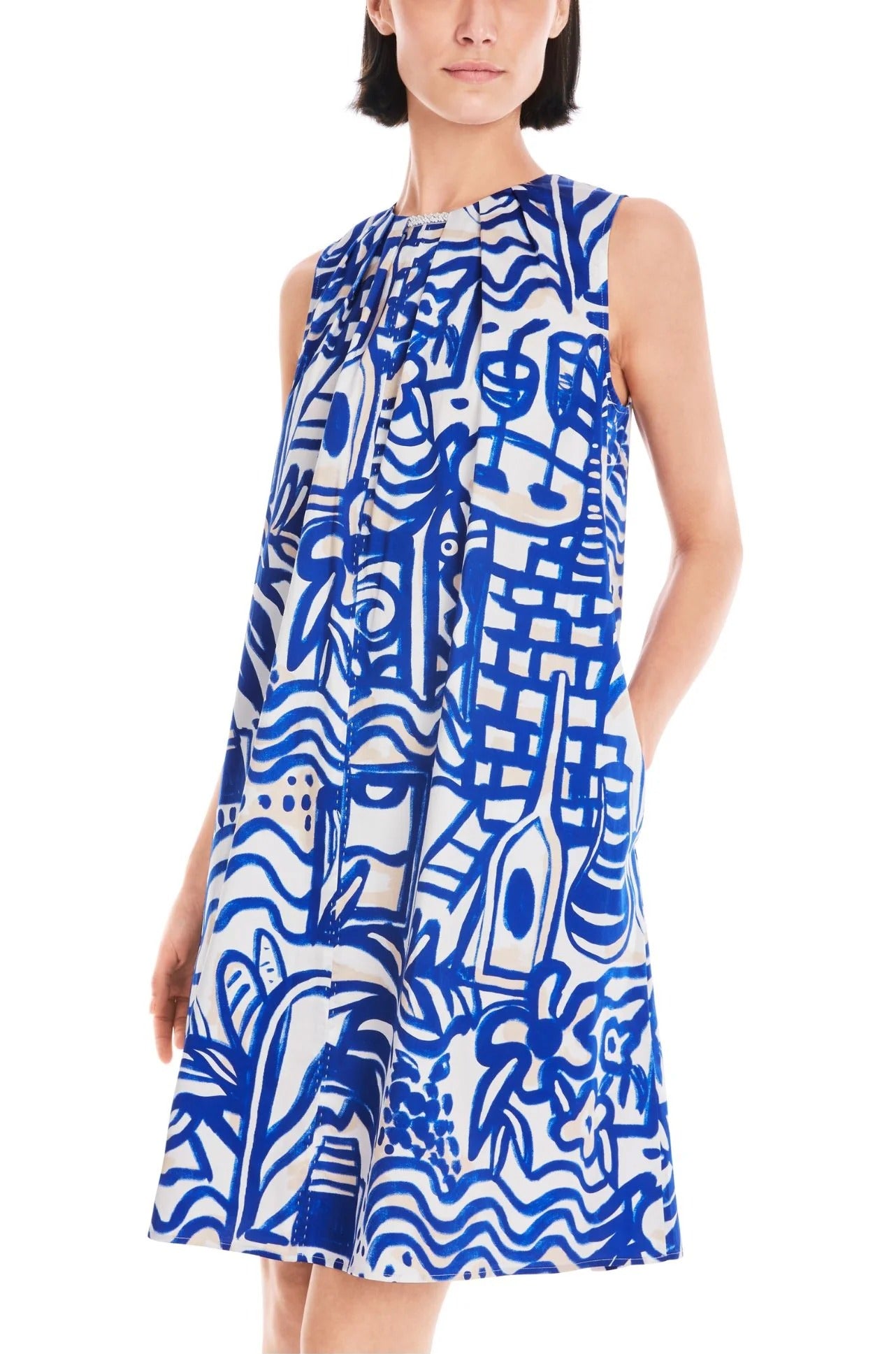 Blue printed Dress