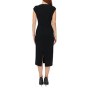 Ulla Black Slim V-Neck Dress