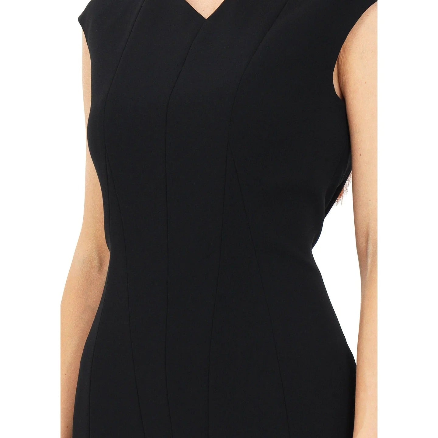 Ulla Black Slim V-Neck Dress